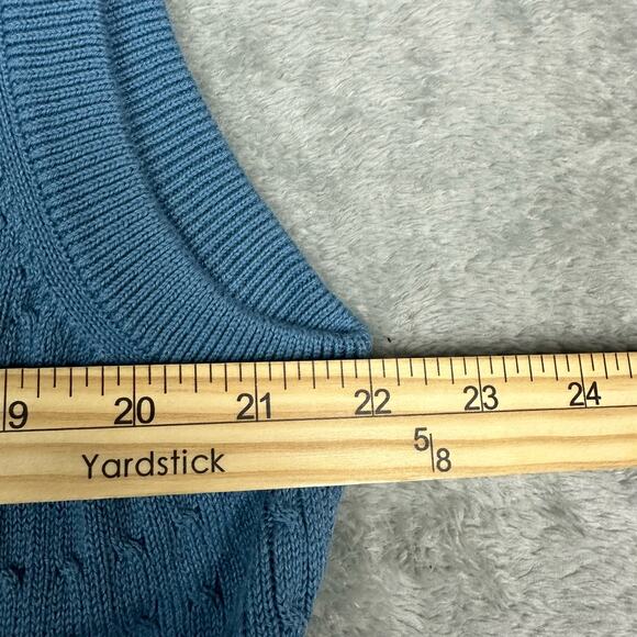 Lyle & Scott Sweater Vest Lot Mens L Blue Navy Excellent Cotton V-Neck Knit - Picture 14 of 15